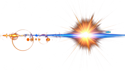 abstract of lighting for background digital lens flare in dark background clean png