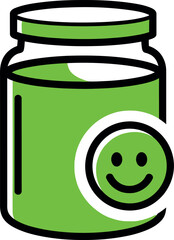 Abstract geometric shape with vibrant colors isolated on transparent background