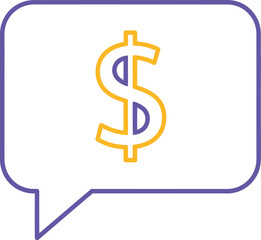 Abstract geometric shape with vibrant colors isolated on transparent background