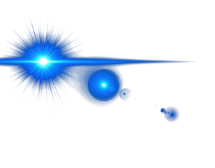 abstract light blue of lighting for background digital lens flare in solid dark back clean png