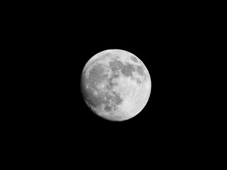 full moon over black