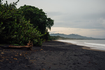 Evening Mist Over the Black Sands of Playa Negra, Puerto Viejo