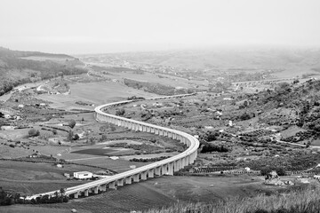 Road near Calafimi , Sicily, Italy