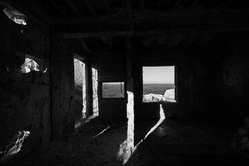 Sicilian sea seen from the window