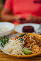 Vegan Pad Thai with Bean Sprouts and Lime, Phuket, Thailand