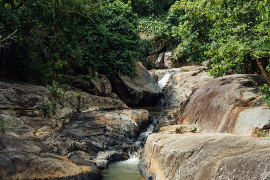 Small Cascade at Wang Sai Waterfall, Koh Phangan, Thailand