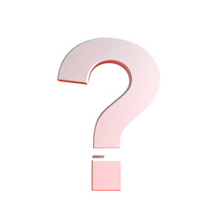 Glossy pink question mark