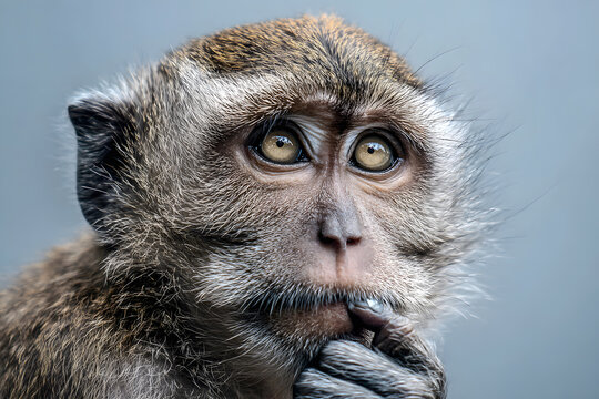 Pensive Monkey Portrait