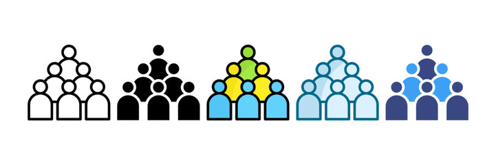 Team Collaboration Icon Set Multiple Style Collection