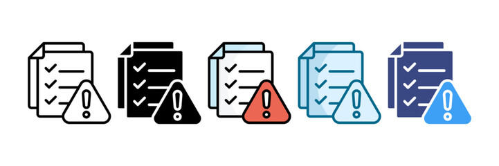 Risk Assessment Icon Set Multiple Style Collection