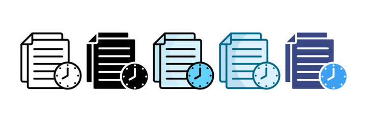 Project Timeline Icon Set Multiple Style Collection