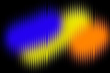 Abstract blue yellow and orange vertical lines with black background image