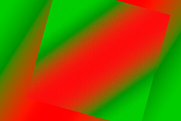 Red and green gradient abstract geometric shapes background image