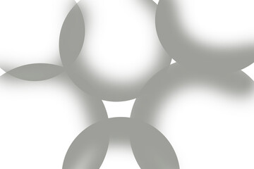 Soft Focus Grey Circles Overlapping on White Background abstract texture