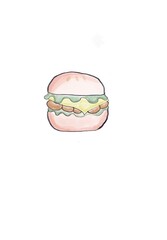 hamburger on a white background