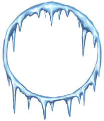 Icicles Circle Frame
