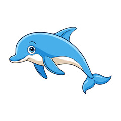 Fototapeta premium dolphin isolated on white background