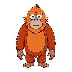 vector illustration of cartoon ganke