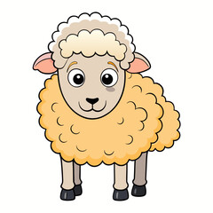 cartoon sheep vector illustration