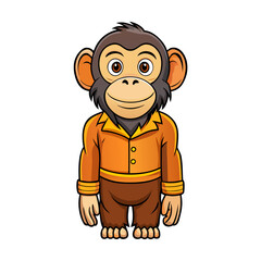 cartoon, illustration, vector, animal, child, character, funny, drawing, boy, fat, person, clip art, monk, fun, kid, caricature, strong, baby, guy