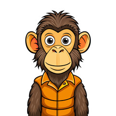 vector illustration of cartoon lion