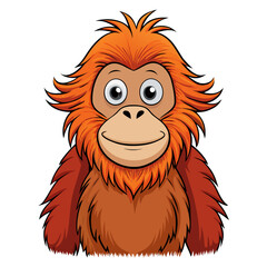 vector illustration of cartoon manke