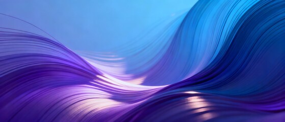 Blue Purple Fluid Lines Tech Gradient Series Design Materials