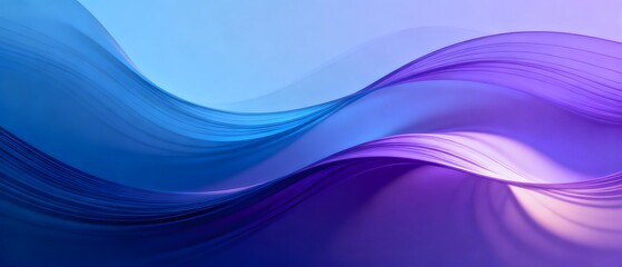 Blue Purple Fluid Lines Tech Gradient Series Design Materials