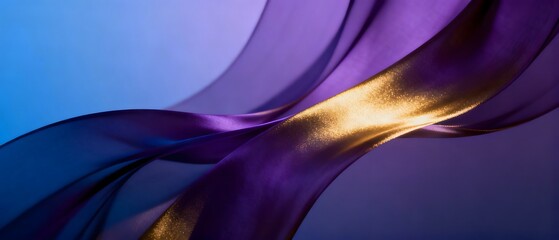 Blue Purple Fluid Lines Tech Gradient Series Design Materials