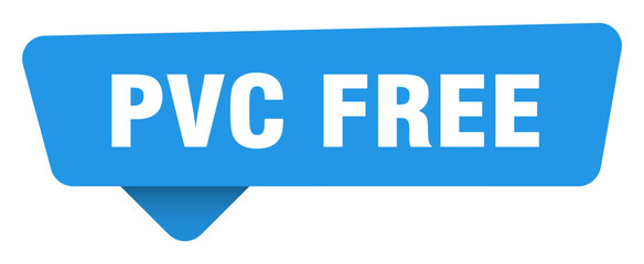 pvc free sticker. pvc free blue sign isolated on transpatent background