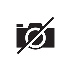 Solid No Photography Allowed Camera Vector Icon