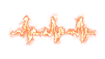 Heart Pulse Line on ECG Vector – Abstract Medical Heartbeat Illustration in PNG Format with Transparent Background for Digital Projects