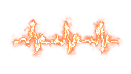 Heart Pulse Line on ECG Vector – Abstract Medical Heartbeat Illustration in PNG Format with Transparent Background for Digital Projects