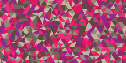 Modern triangle mosaic background. Overlap random vector element. Business polygonal texture. Abstract low polygon Geometric banner wall background. Seamless Abstract polygon.	