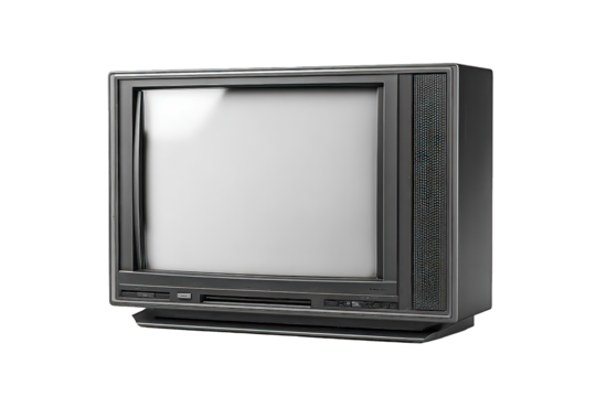 Retro Television Set Isolated on Transparent Background a Classic Electronic Device