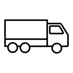 Truck vector icon. Lorry illustration sign. Autotruck symbol or logo.