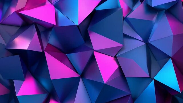 Abstract geometric shapes in vibrant purple and blue