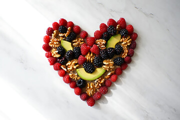 Healthy Superfood Flat Lay Vector Illustration with Fresh Ingredients