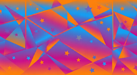 Vibrant Geometric Abstract Background Vector Design