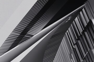 Obraz premium Minimal abstract black and white gradient glass texture with vertical noise lines, ideal for clean UI backgrounds, digital presentations, and elegant design concepts.