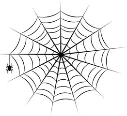 Obraz premium Spiderweb varieties set. Black mesh patterns with halloween party ornament. Sticky trap of intertwining dangerous