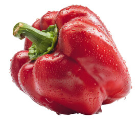 Fresh Red Bell Pepper Isolated