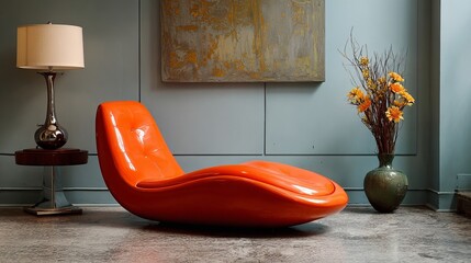 Stay hydrated and stylish with a vibrant orange reusable water bottle surrounded by lush succulents, perfect for eco-conscious living promotion