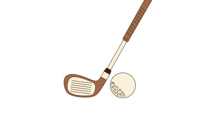 Get ready to tee off with this classic golf club and ball for your next sports project or golfing promotion, perfect for a clean, minimalist design