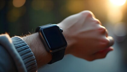 A person wearing a smartwatch on their wrist, symbolizing digital health and innovative medical technology