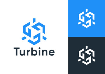 hexagon abstract logo design. good for business express logistics delivery symbol vector concept	
