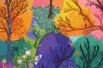 Various oil paintings, flowers, figures, forests, roses, peonies, lakes, birds, landscapes, villages, houses