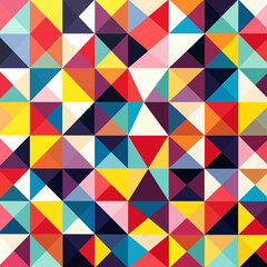 Fototapeta premium Colorful geometric triangle pattern with vibrant abstract design for modern backgrounds