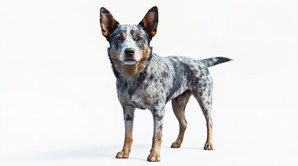 Border collie puppy and great dane dog portrait on white background
