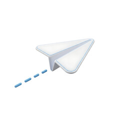 Sleek paper airplane soaring forward, symbolizing innovation, modern communication, and seamless delivery, perfect for tech startups and global business solutions